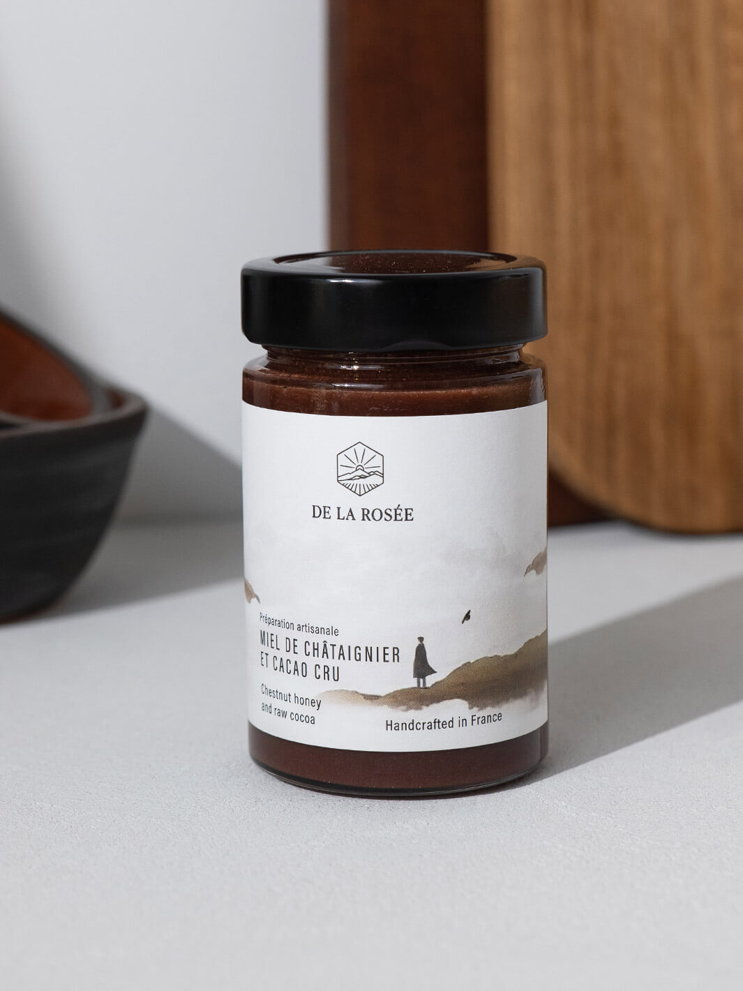 Préparation miel de châtaignier et cacao cru par DE LA ROSÉE